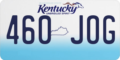 KY license plate 460JOG