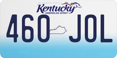 KY license plate 460JOL