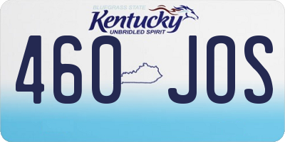 KY license plate 460JOS