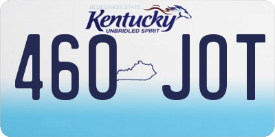 KY license plate 460JOT