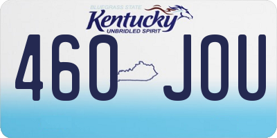 KY license plate 460JOU