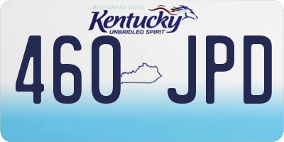 KY license plate 460JPD