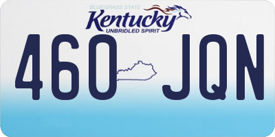 KY license plate 460JQN