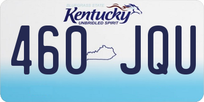 KY license plate 460JQU