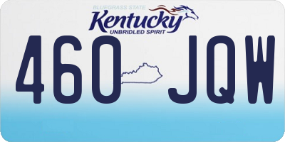 KY license plate 460JQW