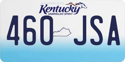 KY license plate 460JSA