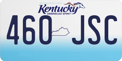 KY license plate 460JSC
