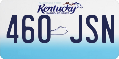 KY license plate 460JSN