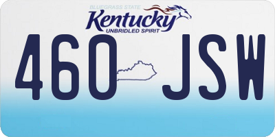 KY license plate 460JSW