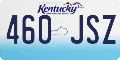 KY license plate 460JSZ