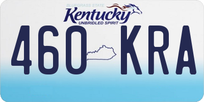 KY license plate 460KRA