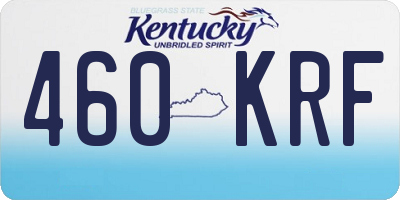 KY license plate 460KRF