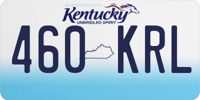 KY license plate 460KRL