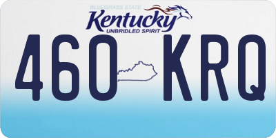 KY license plate 460KRQ
