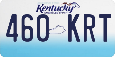 KY license plate 460KRT