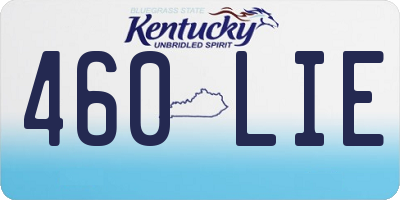 KY license plate 460LIE