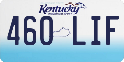 KY license plate 460LIF