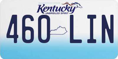 KY license plate 460LIN