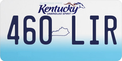 KY license plate 460LIR