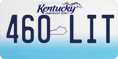 KY license plate 460LIT