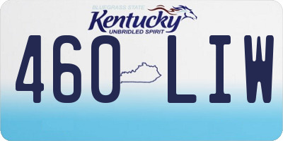 KY license plate 460LIW