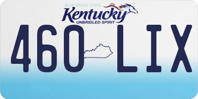 KY license plate 460LIX