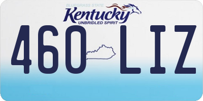 KY license plate 460LIZ
