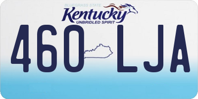 KY license plate 460LJA