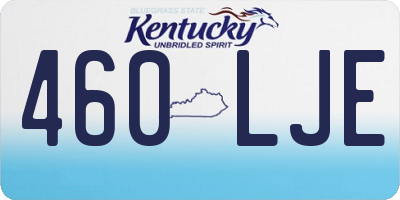 KY license plate 460LJE