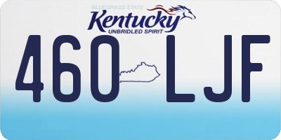 KY license plate 460LJF
