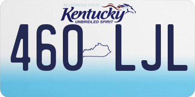 KY license plate 460LJL