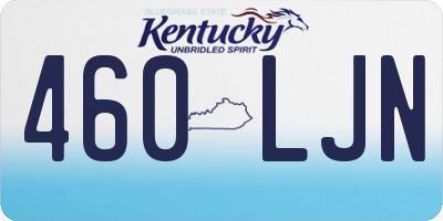 KY license plate 460LJN