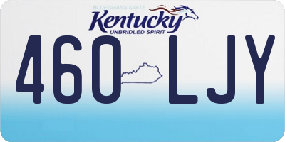 KY license plate 460LJY