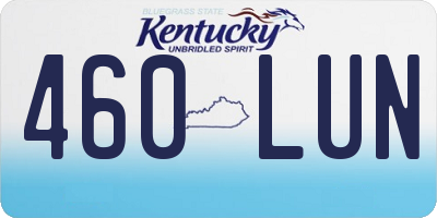 KY license plate 460LUN
