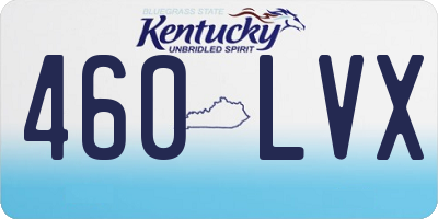 KY license plate 460LVX