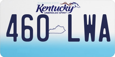 KY license plate 460LWA
