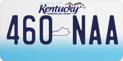 KY license plate 460NAA