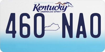 KY license plate 460NAO