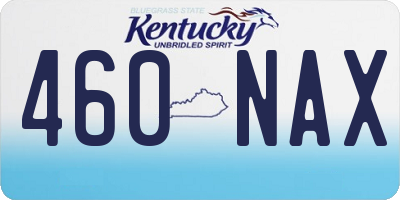 KY license plate 460NAX