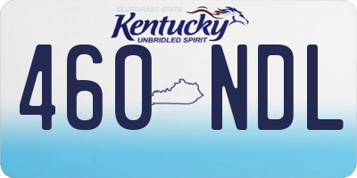KY license plate 460NDL