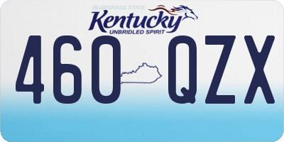 KY license plate 460QZX