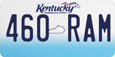 KY license plate 460RAM
