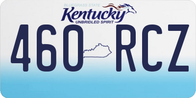KY license plate 460RCZ