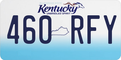 KY license plate 460RFY