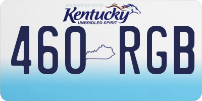 KY license plate 460RGB