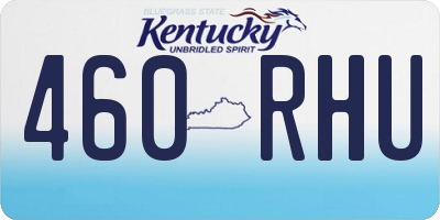 KY license plate 460RHU