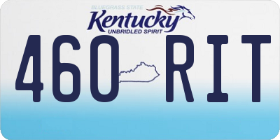 KY license plate 460RIT