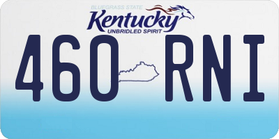 KY license plate 460RNI