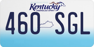 KY license plate 460SGL