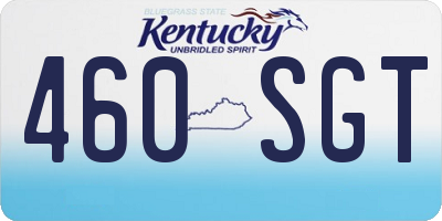 KY license plate 460SGT